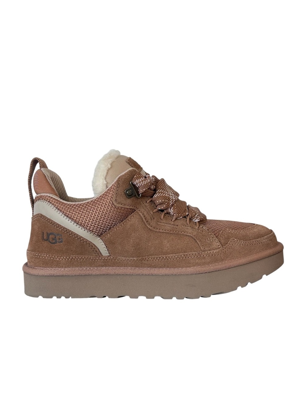UGG Women’s Lowmel Sneaker in Chestnut Suede Fall Winter Chunky Comfy Size 9